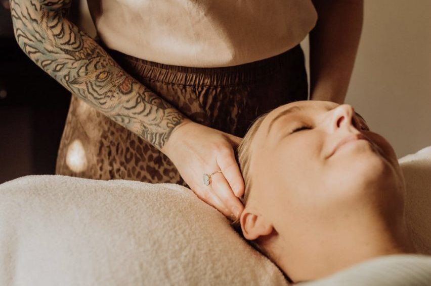 A woman receiving a massage at a spa. Mornington Chinese Medicine